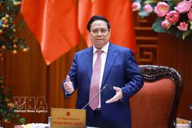 越南政府总理范明政主持召开政府常务会议。图自越通社