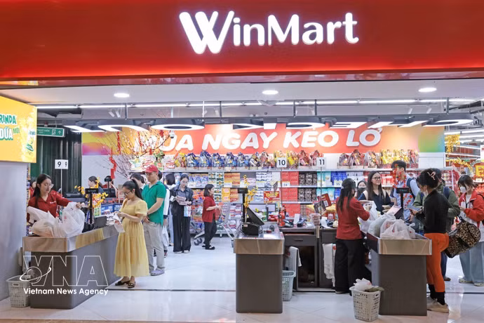 2026年，WinCommerce综合商业服务股份公司的三个品牌（WinMart、WinMart+ 和 WiN）同时荣获“国家品牌”称号。图自越通社