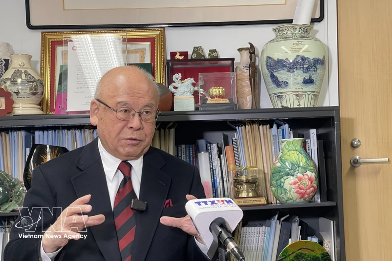 日越友好议员联盟特别顾问、日本自民党前干事长武部勤。图自越通社