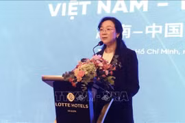 广西贸促会会长杨雁雁。图自越通社