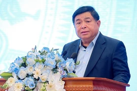 阮志勇在纪念活动上发表讲话。图自越通社