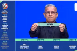 越南队与上届亚军泰国队同组。越南足球联合会供图