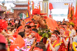 2026年钵场村传统庙会4月1日正式开庙。图自越通社