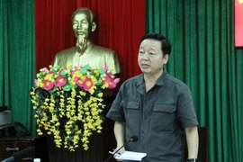 政府副总理陈红河在会上发表总结发言时。图自越通社