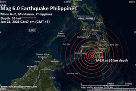 当地时间1月28日，菲律宾棉兰老岛附近海域发生6.0级地震。图自互联网