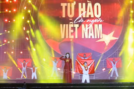 文艺晚会《我自豪，我是越南人》上的表演节目。图自越通社
