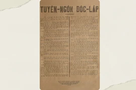 越南民主共和国的《独立宣言》。胡志明博物馆供图