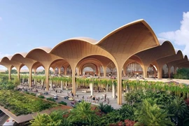 柬埔寨新建的德崇国际机场效果图。图自互联网