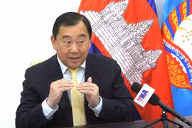 柬埔寨人民党中央外委会第一副主席兼发言人索斯亚拉。图自越通社