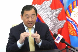 柬埔寨人民党中央外委会第一副主席兼发言人索斯亚拉。图自越通社