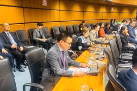 武黎泰煌大使发表讲话。图自越通社