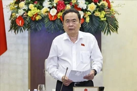 越南国会主席陈青敏在会上致闭幕词。图自越通社