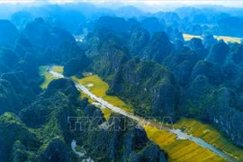 宁平省三谷-碧洞旅游区。图自越通社