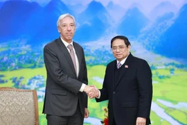 范明政于2023年1月18日会见访越的葡萄牙外交部长若昂·戈梅斯·克拉维尼奥（João Gomes Cravinho）。图自越通社
