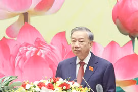 越共中央总书记苏林在会上发言。图自越通社
