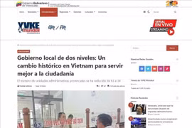 委内瑞拉广播电台RadioMundial对越南“重绘山河”工作进行报道。图自越通社