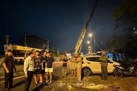 职能力量已到场进行救援、保护现场并调查事故原因。图自越通社
