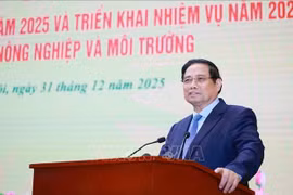 范明政总理在会上发表指导性讲话。图自越通社
