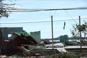 第13号台风“海鸥”致逾2.6万间房屋损毁。图自越通社