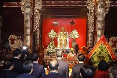 奠边省E2丘遗迹区胡志明主席纪念堂落成仪式。图自越通社