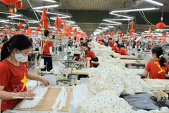 纺织服装企业员工。图自越通社