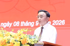 越共中央书记处常务书记陈锦秀出席胡志明国家政治学院开学典礼。图自越通社