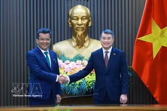 越南政府总理黎明兴会见印度外交部国务部长帕比特拉·玛格丽塔。图自越通社