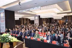 从10月8日至9日在河内举行的数字时代教育合作国际会议吸引来自40个国家和地区的800多名代表与会。图自Vietnam+