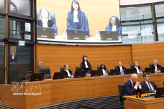 越南女法官阮氏兰英在汉堡国际海洋法法庭正式就职。图自越通社