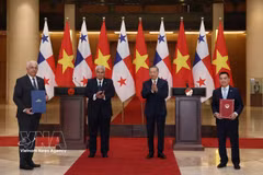 越南与巴拿马通过关于未来两国关系的联合声明。图自越通社