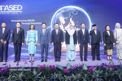 东盟各国代表出席第14届东盟教育部长会议。图自越通社