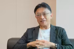 朝日生命保险社长石岛健一郎。图自日本人寿保险公司朝日生命保险