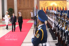 越南政府总理黎明兴主持仪式 欢迎列支敦士登公国首相布丽吉特·哈斯访越