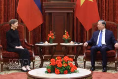越共中央总书记、国家主席苏林会见列支敦士登公国首相布丽吉特·哈斯。投资越通社