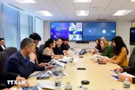 越南财政部代表团与英特尔（Intel）高层举行重要会谈。图自越通社