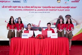 25日,越南国家创业支持中心、印度阿米提创新孵化器与越捷航空公司(Vietjet Air)联合推出“创业航班”倡议,旨在连接越南与印度的创新创业生态系统。图自越捷航空