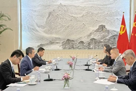 越南驻中国大使范清平会见中共中央对外联络部部长刘海星。图自越通社