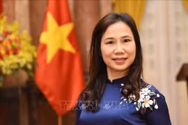 越南驻斯里兰卡大使郑氏心。图自越通社