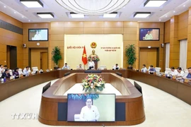 越南国会常务委员会某会议场景。图自越通社