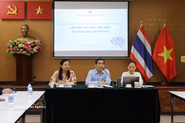 越南驻泰国大使范越雄发表讲话。图自越通社