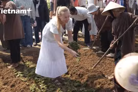 国际游客走进“世界最佳旅游乡村” 体验田园种植乐趣