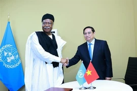 越南政府总理范明政会见联合国大会主席菲勒蒙·杨