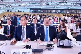 越南政府总理范明政出席联合国海洋大会开幕式。图自越通社