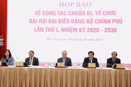 10月9日上午，政府党委就越共政府第一次代表大会（2025—2030年任期）组织工作举行新闻发布会。图自baochinhphu.vn