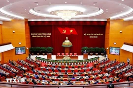 越南共产党第十三届中央委员会第十三次全体会议闭幕。图自越通社