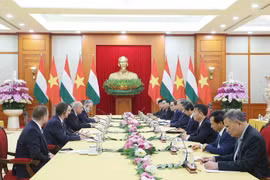 苏林总书记会见匈牙利总统舒尤克·道马什