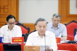 越共中央总书记苏林发表讲话。图自越通社