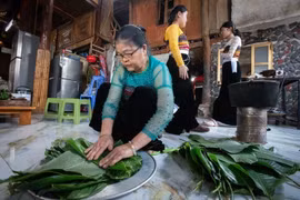 富寿省傣族同胞欢庆新米节