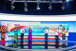 融媒体新闻专网vietnammedia.vnanet.vn启动仪式。图自越通社