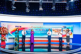 融媒体新闻专网vietnammedia.vnanet.vn启动仪式。图自越通社